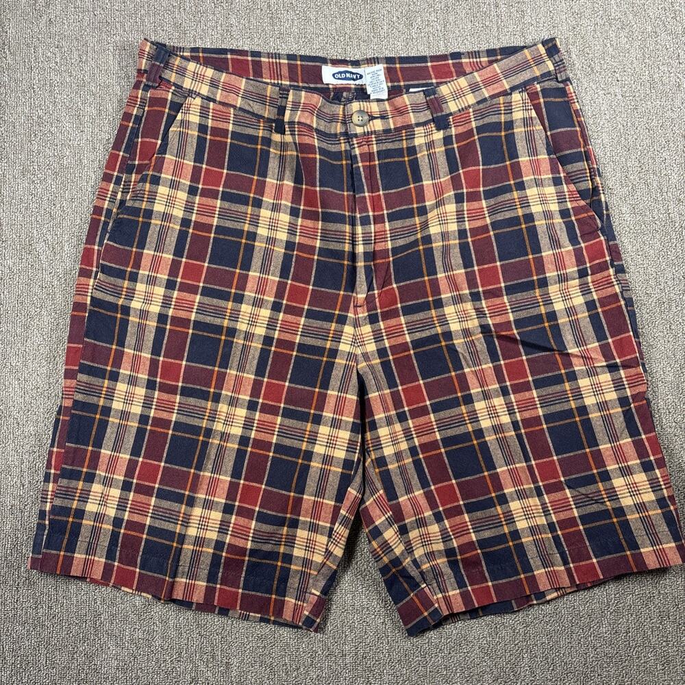 VTG 2001 Men’s Old Navy Shorts Plaid 38x9 High Rise Excellent